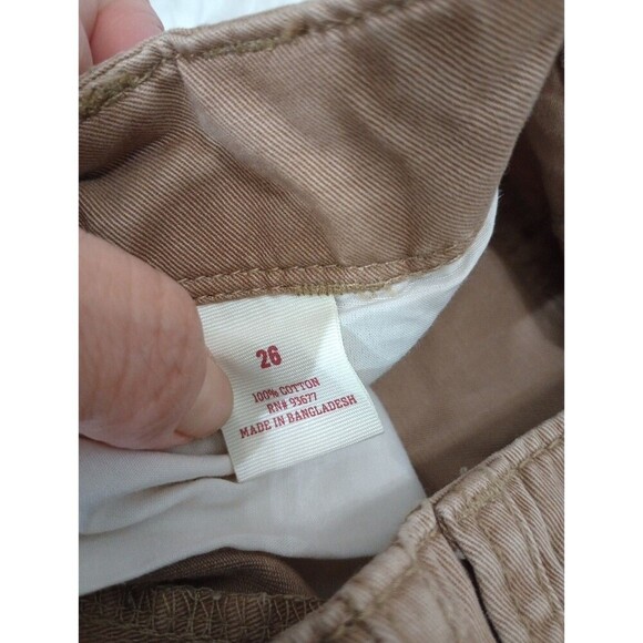 Arizona Jeans Two Shorts  Khaki Beige Cargo Pockets Classic Fit Size 26 - Picture 7 of 16